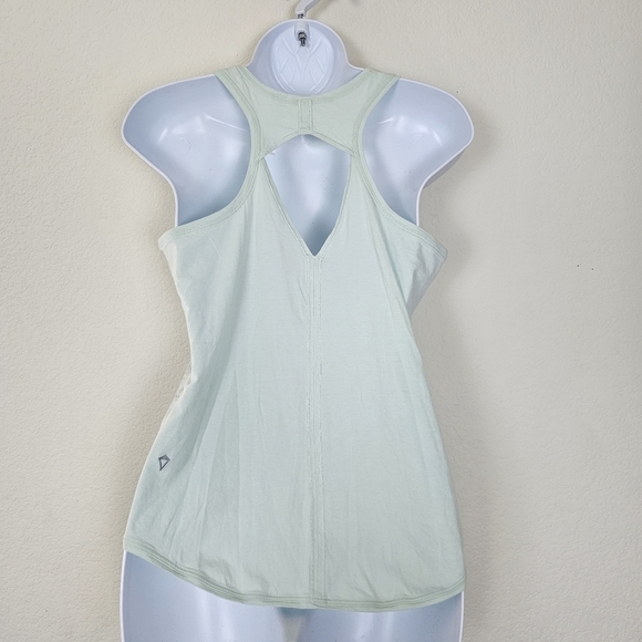 Ivivva by Lululemon Mint Green Foil Glitter Racerback Tank Top Girls Size 14 - Picture 4 of 9